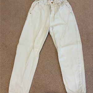 Zara Cream Ruffled Pants